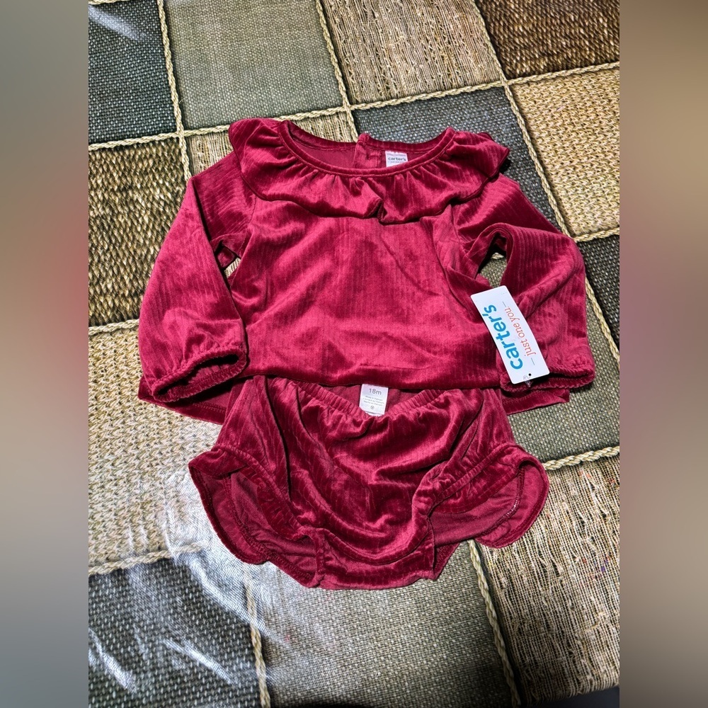 Carter's Burgundy Baby Set